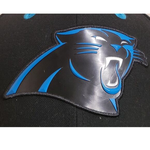 Carolina Panthers NFL Hat New Era 9FIFTY Snapback Black Blue Suede Bill Cap Mens - Picture 6 of 10